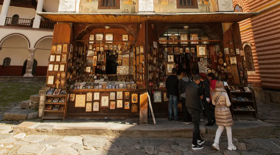 Shop at the foot of Hrelyo Tower at Rila Monastery